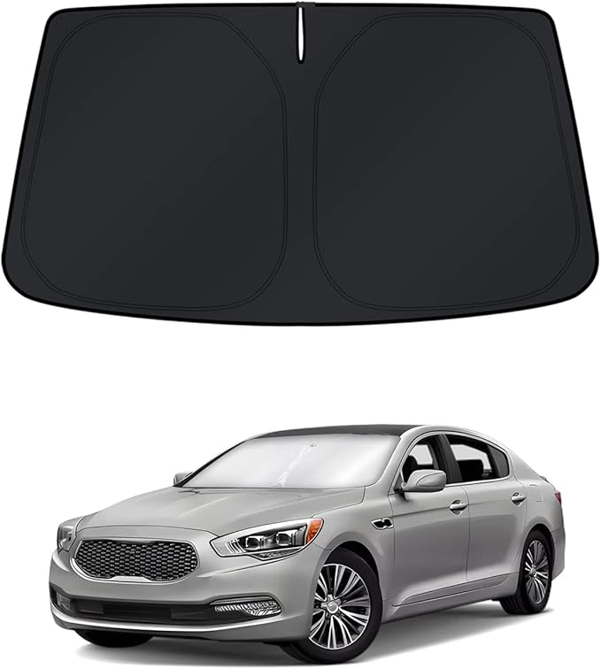 KUST Windshield Sun Shade for Kia K9/K900 2013–2018 Custom Fit Window Shade Sun Visor Cover Foldable Blocks UV Rays Keep Your Car Cooler
