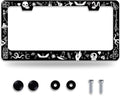 Witch License Plate Frame Gothic Magical License Plate Frames for Car Decorative Parts Stainless Stee License Plate for Standard Us Canada Funny License Plate Holder 12x6 Inch