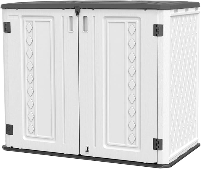 KINYING Metal Laminate Shelving for 26 Cu.ft Horizontal Storage Shed, One Shelf to Hold 44 lbs, 46 in * 15 in, One Piece in The Package with 4 Screws, 11LBS