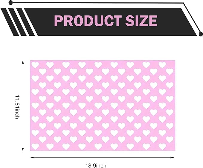 Car Rear Tail Light Lamp Stickers, Hollow Heart Pattern Sticker, Waterproof Taillight Tint Film Sheet for Car Rear Tail Lights, Funny DIY Headlamp Taillight Cover Trim (Pink)