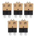 GLOSO Circuit Breaker E39 (T3) Manual Reset Fuse For Car Truck RV Automotive Marine Boat Trolling motor & Custom Wiring Audio battery protection/Low Profile ATC/ATO (5A - 5 Pack)