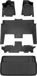 Binmotor-Floor Mats & Cargo Liner for Dodge Grand Caravan 2011-2021, 7 Passenger, All Weather Mats Grand Caravan Cargo Trunk Mat, Floor Liners Car Mats Accessories for Grand Caravan
