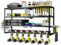 AZERPIAN Tool Organizer Heavy Duty Power Wall Mount for Drill and Cordless Tools Heavy Duty Rack for Garage Organization Workshop Pegboard (3 Layers 7 Slots)