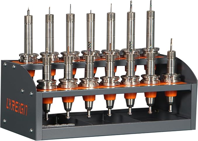 CNC Tool Rack for Workshop Storehouse Airplane Car Furniture Make, CNC Tool Holder on Desktop Placed, CNC Tool Storage Rack Placed on The Desktop