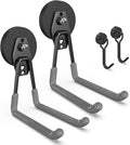 3-H Heavy Duty Magnet Garage Hooks 2 Pack, Extra Large Strong Magnetic Hooks for Hanging Cordless Power Drill, Utility Magnetic Tool Holder for Metal Cabinet, Steel Pegboard, Toolbox, Garage(Grey)