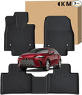 KMF Custom Fit Floor Mats for Lexus RX 2025 2024 2023 Accessories RX350 RX350h RX500h (NOT RX450h+ PHEV), All Weather TPE Waterproof Car Floor Liners,Front Rear 2 Row, Anti-Slip Deep Grooves Car Mats