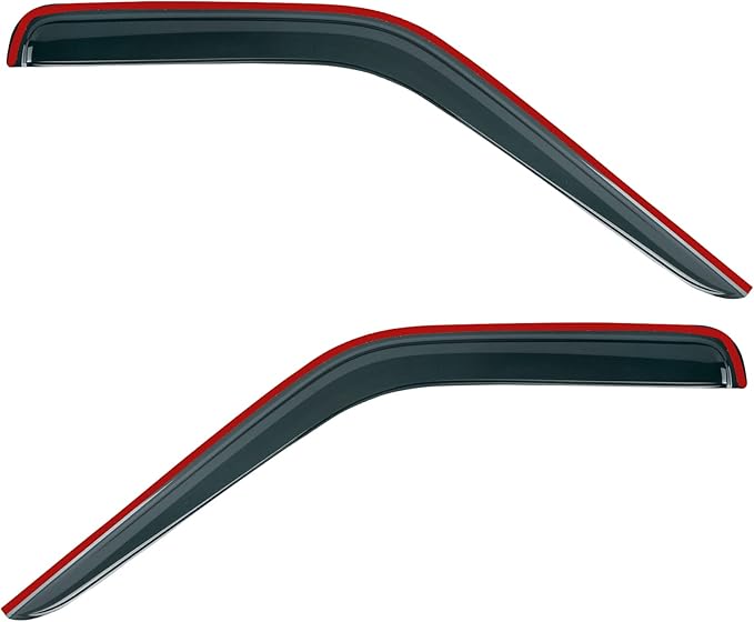 Front Window Visor Compatible with 98-04 Nissan Frontier 00-04 Xterra Rain Guards Wind Deflector Smoke 2pc 92212