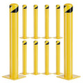 Safety Bollard Post, 36 Inch Height Steel Bollards, 4.5 Inch Diameter Parking Bollard, Yellow Powder Coated Safety Parking Barrier Post, for Traffic Sensitive Areas,10P