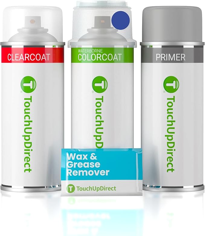 TouchUpDirect 8X2 Blue Eclipse Metallic Compatible with Toyota Exact Match Touch Up Paint Aerosol - Preferred Kit