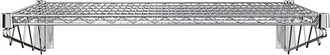 24" x 36" Chrome Wire Wall Mount Shelf