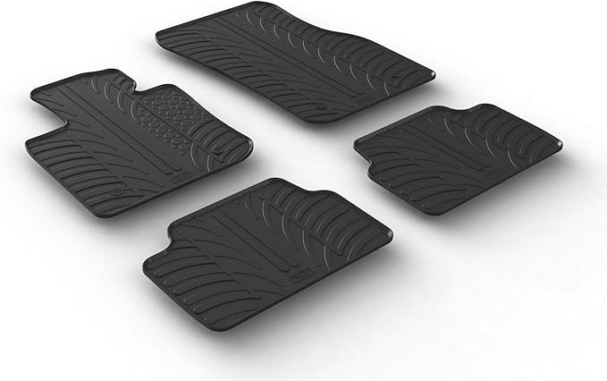 Gledring USA Custom Fit All-Weather Rubber Floor Mats Intended for Mini Cooper Hatch (5 Door) F55 2015-2022, No Trimming Required, Tailored Custom Fit, Protects from Rain, Mud, & Snow