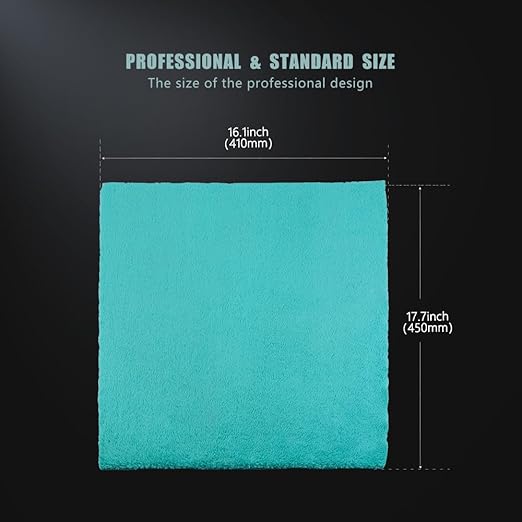 SPTA Microfiber Drying Towel Car Wash Drying Towel, 6 Pack Super Plush Edgeless Car Wash Towels for Auto Detailing, 16.1x17.7 in, 420GSM, Teal Blue-MT039