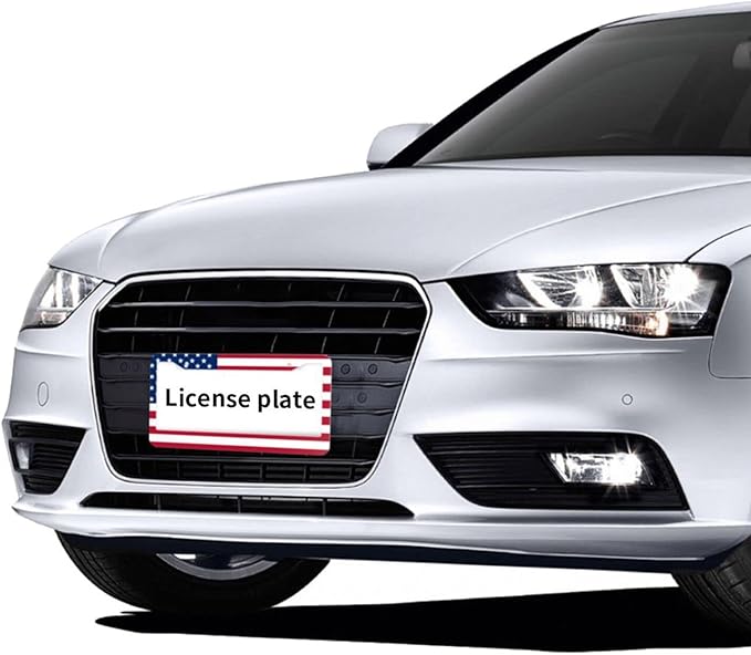 American Flag License Plate Frame,Patriotic License Plate Frame,Flag License Plate Frame US Car Tag Frames Holders Covers Stainless Aluminum 2 Pack 2 Holes Car Accessories