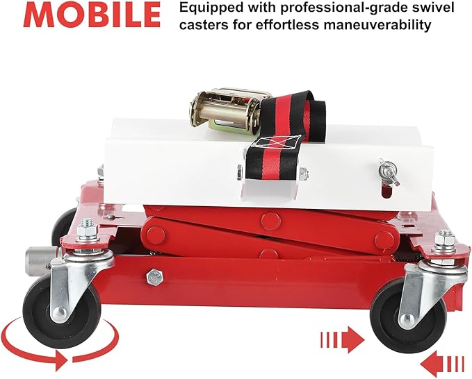 450 Lbs Auto Repair Lifting Jack - Heavy-Duty Transmission Jack for Easy Vehicle Maintenance and Transmission Replacement