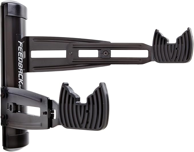 FEEDBACK SPORTS | Velo Wall Rack 2D Bike Storage | Bicycle Hangar Mount W/Adjustable Arms | Road, Gravel, Mountain Bike Compatible | For Garage, Apartment, Shed | Black