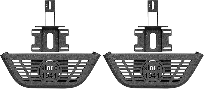 u-Box JK Running Boards 2-Door Side Hoop Door Steps for 2007-2018 Jeep Wrangler JK 2-Door, Light Weight Nerf Bars Front Door Steps(2PCS Steel Side Steps)