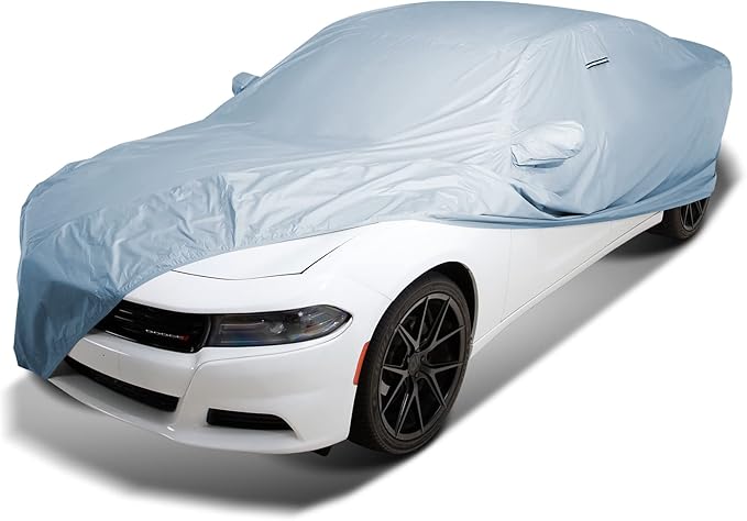 iCarCover Custom Car Cover Compatible with Charger 2006-2024, Waterproof All-Weather Rain Snow UV Sun Protector Full Exterior Indoor Outdoor Car Covers, 1-Tone (Solid Gray)