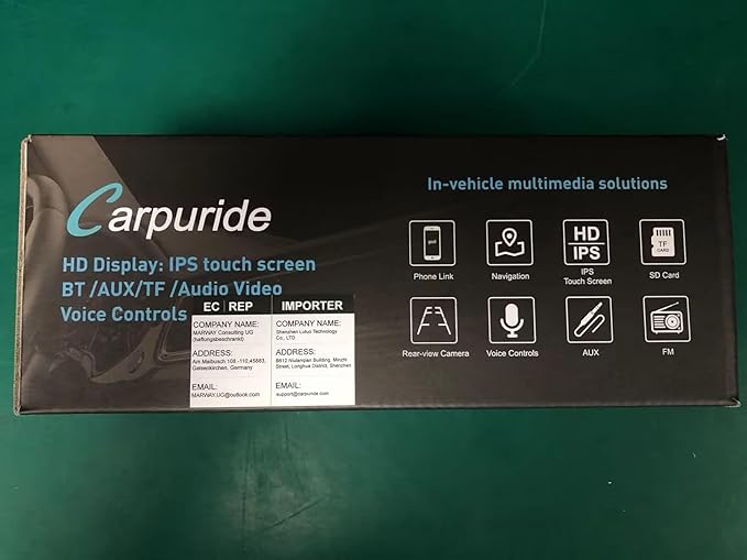 2025 Carpuride Wireless Carplay & Android Auto with Dash Cam - 10.26 Inch HD IPS Touch Car Play Screen for Car, 4K Front & 1080P Rear Camera, Loop Recording, Bluetooth Audio, Mirror Link, GPS, Siri