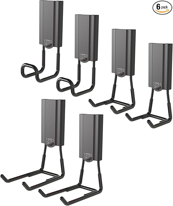GATOR MAGNETICS Storage Hooks: 6-Pack, The Ultimate Workshop & Garage Storage Systems, Heavy Duty Magnetic Hooks, Sturdy Tool Organization Solutions, 25lb Hold, for All Steel Surfaces 2.5" & 4"