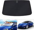 KUST Windshield Sun Shade for 2012-2024 2025 Tesla Model S Accessories (Fit Long Range/LR Model) Sunshade Window Shade Foldable Blocks UV Rays Keep Your Car Cooler