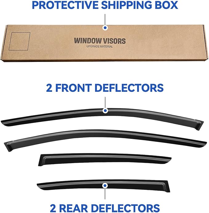 Window Visors Rain Guards for 2018-2023 Subaru Crosstrek, Out-Channel Window Vent Wind Deflectors Visors Shades for 2017-2023 Subaru Impreza Hatchback