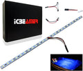 ICBEAMER 12" High Power Blue 18 SMDs 2835 LED Strip Light Universal Fit Car Trunk Cargo Area or Interior Illumination Cargo Area or Interior Illumination Decoration, Auto Accessories