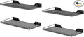 Wallmaster Heavy Duty Garage Wall Shelving 4 Pack 23.6"x11.8" Metal Wire Shelves Wall Mount Mesh Storage Rack for Garage, Office, Basement and Kithcen, max Load 65 lbs (Black)
