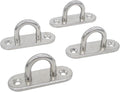 Stainless Steel Ceiling Hooks & Wall Hangers - Heavy Duty M6 Screw Mount, Rust-Proof Anchor Straps for Garage, Outdoor, Storage (4-Pack)