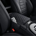 Car Armrest Cover Leather Car Console Covers Box Pad with Pocket and Tissue Box Arm Rest Cover for Car for SUV Truck Sedan Vehicle (Thin-bark)
