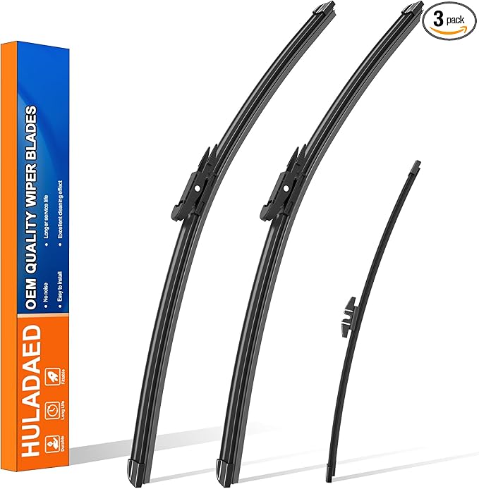 HULADAED® 24'' 20'' 11'' Windshield Wipers Replacement for Escape 2023 2022 2021 2020,Silicone Front Rear Wiper blades for MY Car-All Weather & Quiet(3 PACK)