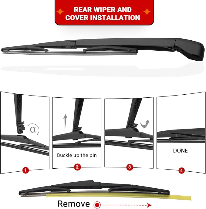 Windshield Wiper Blades Replacement for Toyota Prius 2010 2011 2012 2013 2014 2015 Original Factory Quality Front Rear Wipers Blade Set for My Car - 26" 19" 16" (Pack of 3)