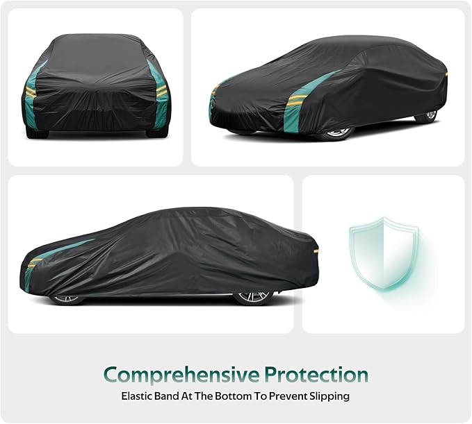 Coupe Car Cover Waterproof All Weather for Automobiles, Universal Fit for Porsche Boxster, Nissan 370Z/350Z, BMW Z4, Subaru BRZ, etc. Rain Winter Sun Protection. (Length: 166"-178")
