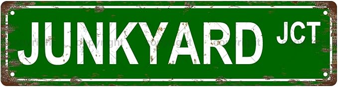JUNKYARD JCT Space Vintage Metal Tin Sign, Street Sign, Home Decor, Room Decor, Wall Decor, Bathroom Decor, Bar Decor, Cafe Decor, Garage Decor, 16 x 4 Inch