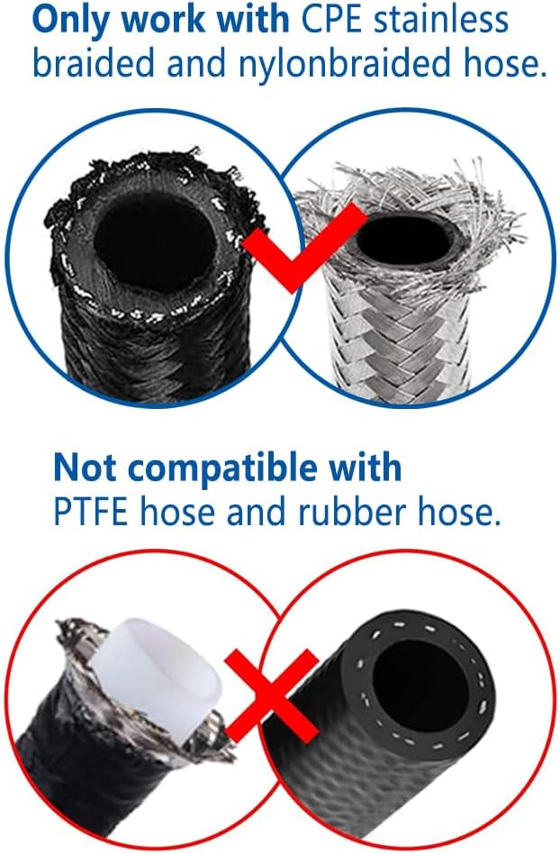 LokoCar 12AN Hose End Fitting 45 Degree Swivel For CPE Braided Hose Black 2Pcs