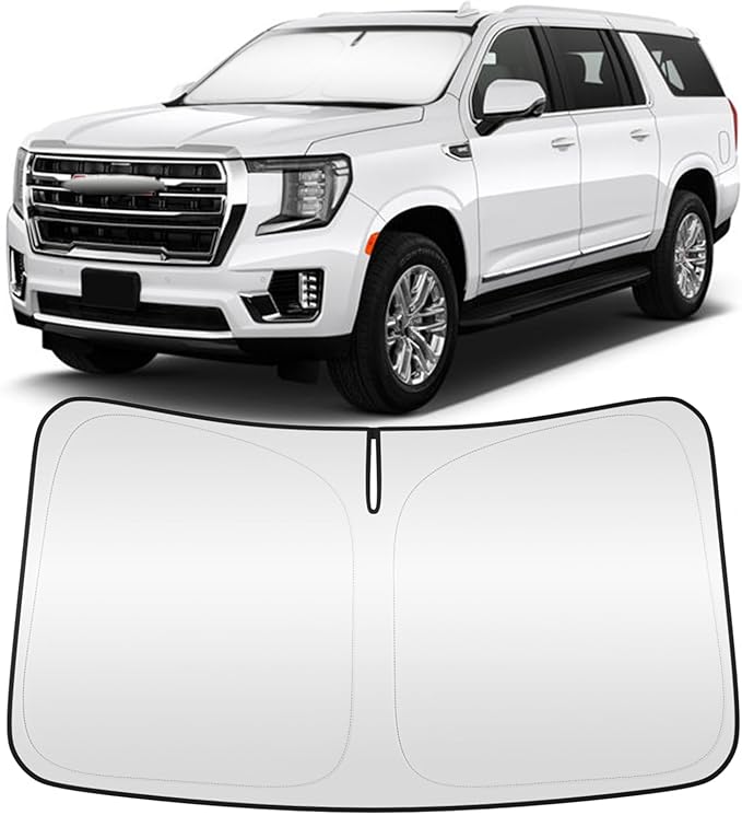 Windshield Sun Shade for GMC Yukon 2021-2025 4-Layer Front Window Shade Custom Sun Visor 240T Shade Blocks UV Keep Your Car Cooler