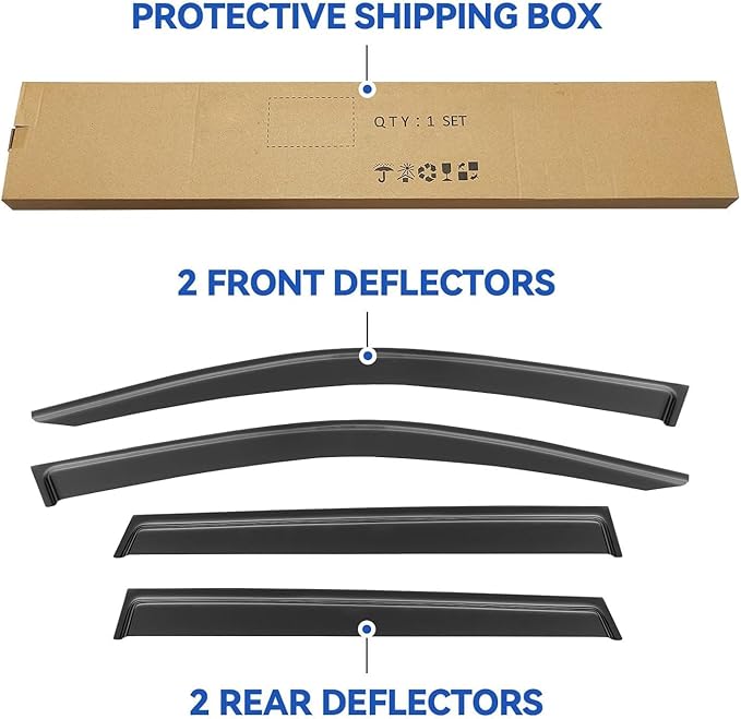 Window Visors Rain Guards for 2022 2023 2024 2025 Toyota Corolla Cross, Out-Channel Window Vent Wind Deflectors Visors Shades for 22 23 24 25 Corolla Cross L LE XLE