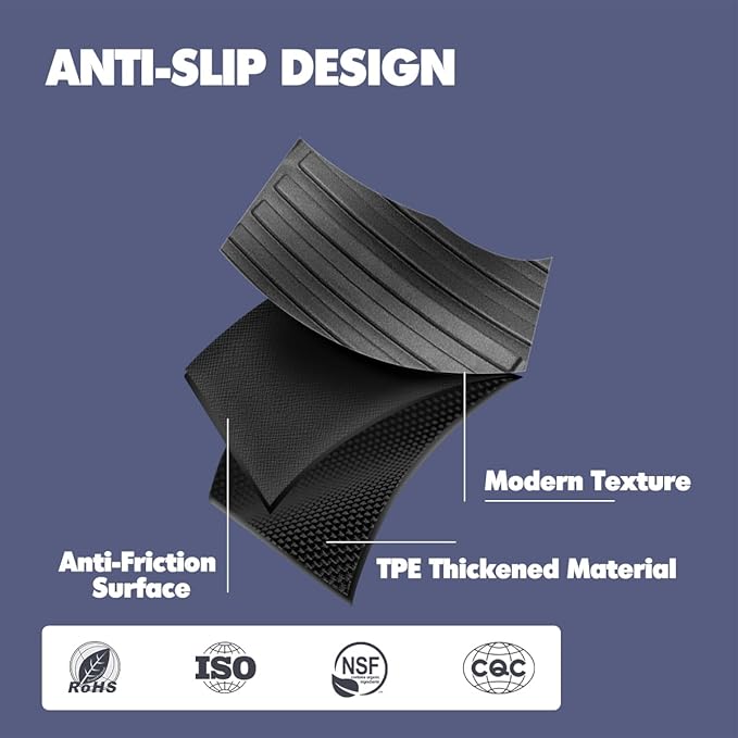 Car Mats Floor Mats Cargo Mats Backrest Mats Fit for 2019-2025 Infiniti QX50 & 2022-2025 Infinit QX55，All-Weather TPE Floor Cargo Trunk Liner Protector for 2019-2025 Infiniti QX50/ QX55 Accessories