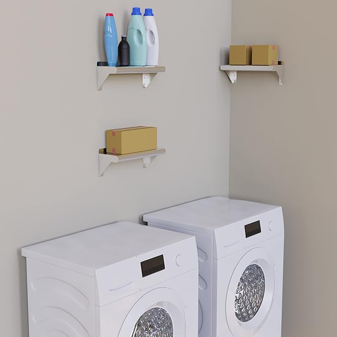 AmGood 6" X 16" Stainless Steel Wall Shelf | Metal Shelving | Garage, Laundry, Storage, Utility Room | Restaurant, Commercial Kitchen | NSF
