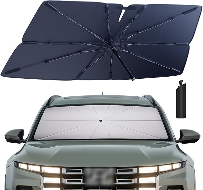 Windshield Sun Shade Umbrella: for Hyundai Santa-Cruz-2022-2025 - Front Custom Car Window Shades - Foldable Sunshades Block UV Keep Cool