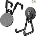 2-Pack Large Heavy-Duty Magnetic Garage Hooks - Strong Magnetic Tool and Utility Hooks with Anti-Scratch Rubber Coating - Ideal for Garage, Workshop, Tool Cart, and Outdoor Storage
