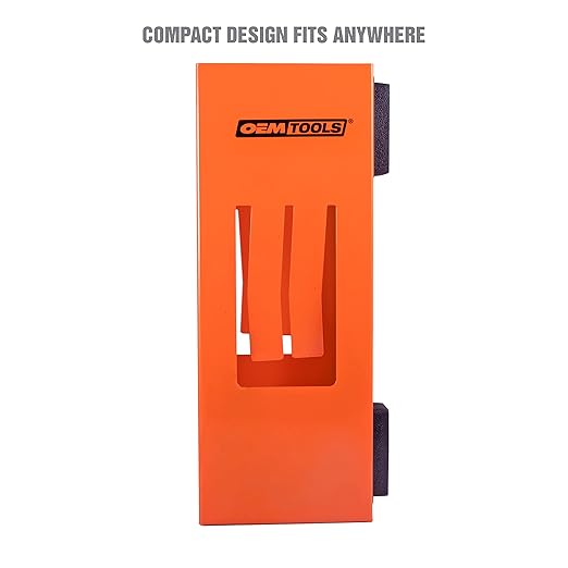 OEMTOOLS 23126 Orange Magnetic Glove Dispenser, Disposable Gloves Box Holder, Magnetic Glove Box Holder for Wall Mount