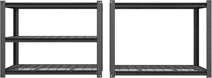 MUPATER 48" W x 20" D x 72" H Metal Storage Shelves, Garage Shelving Unit, Standing Utility Shelf Racks, 5 Tier Shelves and Adjustable Shelves for Garage Kitchen Warehouse