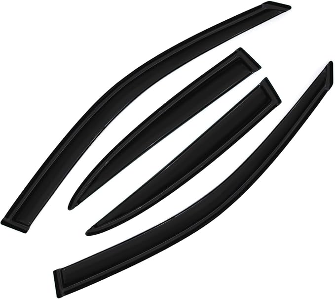 Smoke Sun/Rain Guards Wind Deflector Compatible with 2001-2005 Honda Civic Sedan Window Visors 4pcs 94213