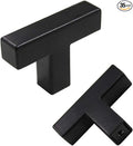 goldenwarm 35 Pack Black Cabinet Knobs Kitchen Cabinet Handles Stainless Steel Cabinet Hardware Black Knobs Handles Pulls for Bathroom Cabinets and Cupboard, 2in(50mm) Overall Length