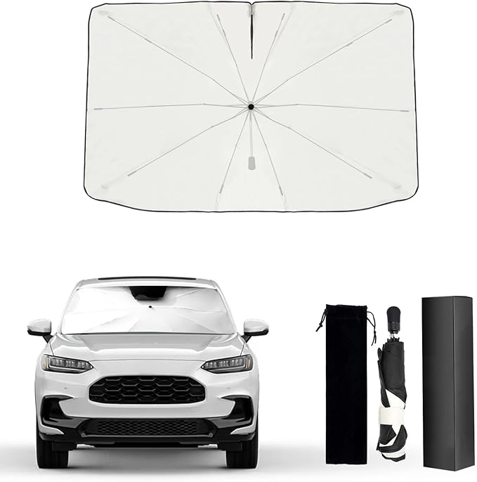 Custom Fit Windshield Sun Shade Umbrella for Honda HR‑V 2023‑2025 – Foldable Front Window Shield, Blocks UV Heat, Reduces Cabin Temp 20‑30 ℃, Easy‑Open Car Sunshade with Storage Bag