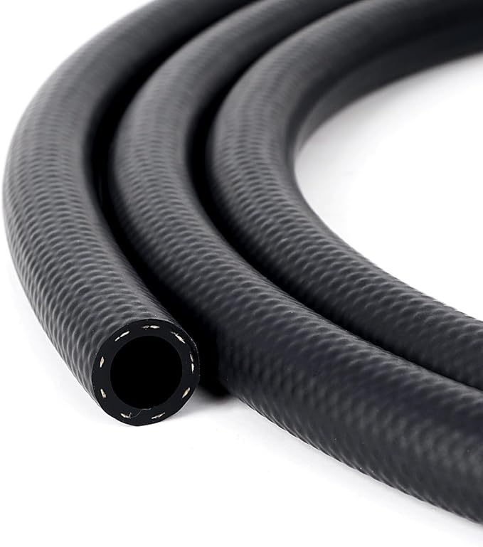 LokoCar Rubber Fuel Hose Line Push Lock 3/16" ID SAE 30R7 NBR 5ft 300PSI Black