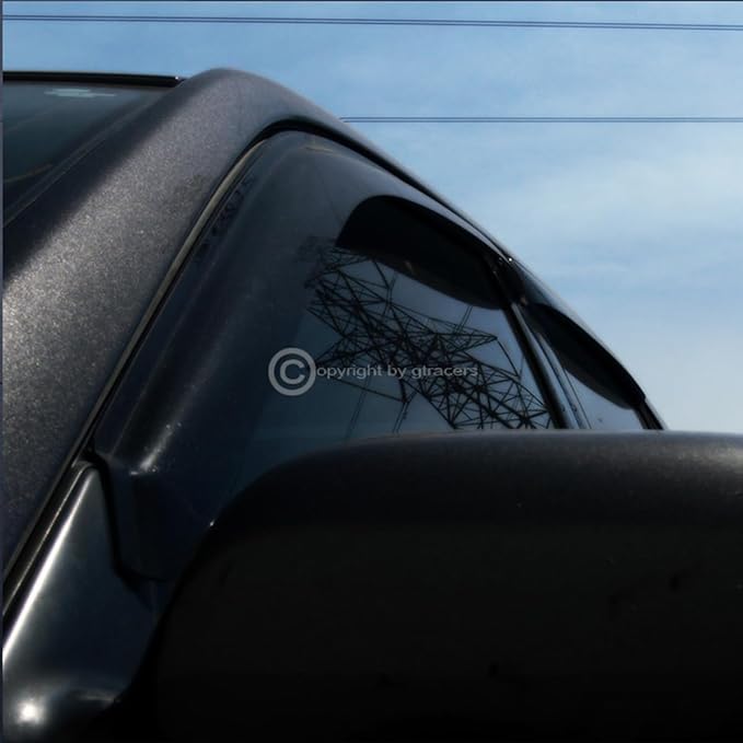 in-Channel Window Visors Vent Shade Rain Guards - Compatible with 1992-2000 Chevy C/K 2500 3500, 1992-1998 Silverado, 1992-1999 Suburban, 1995-1999 Tahoe, 1999-2000 Cadillac Escalade