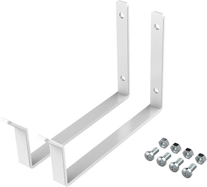 FLEXIMOUNTS 2 Pack Add On Storage Utility Hook Accessory for Garage Ceiling Rack, Max Weight Capacity up to 35lbs,White