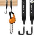 Chainsaw Holder,Chainsaw Holder For Garage Wall Mount, Garage Storage Hooks For Chainsaw,Backpack Blower,Weed Eater&Tools,Rustproof Chainsaw Wall Mount Hanger Organizes Tools,Saves Space (2 Pcs Black)