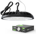 LED High Bay Light 150W, 21000lm 5000K UFO Led High Bay Light(600W MH/HPS Equiv.), Commercial Bay Lighting with 5ft Cable US Plug for Garage Shop Barn Warehouse